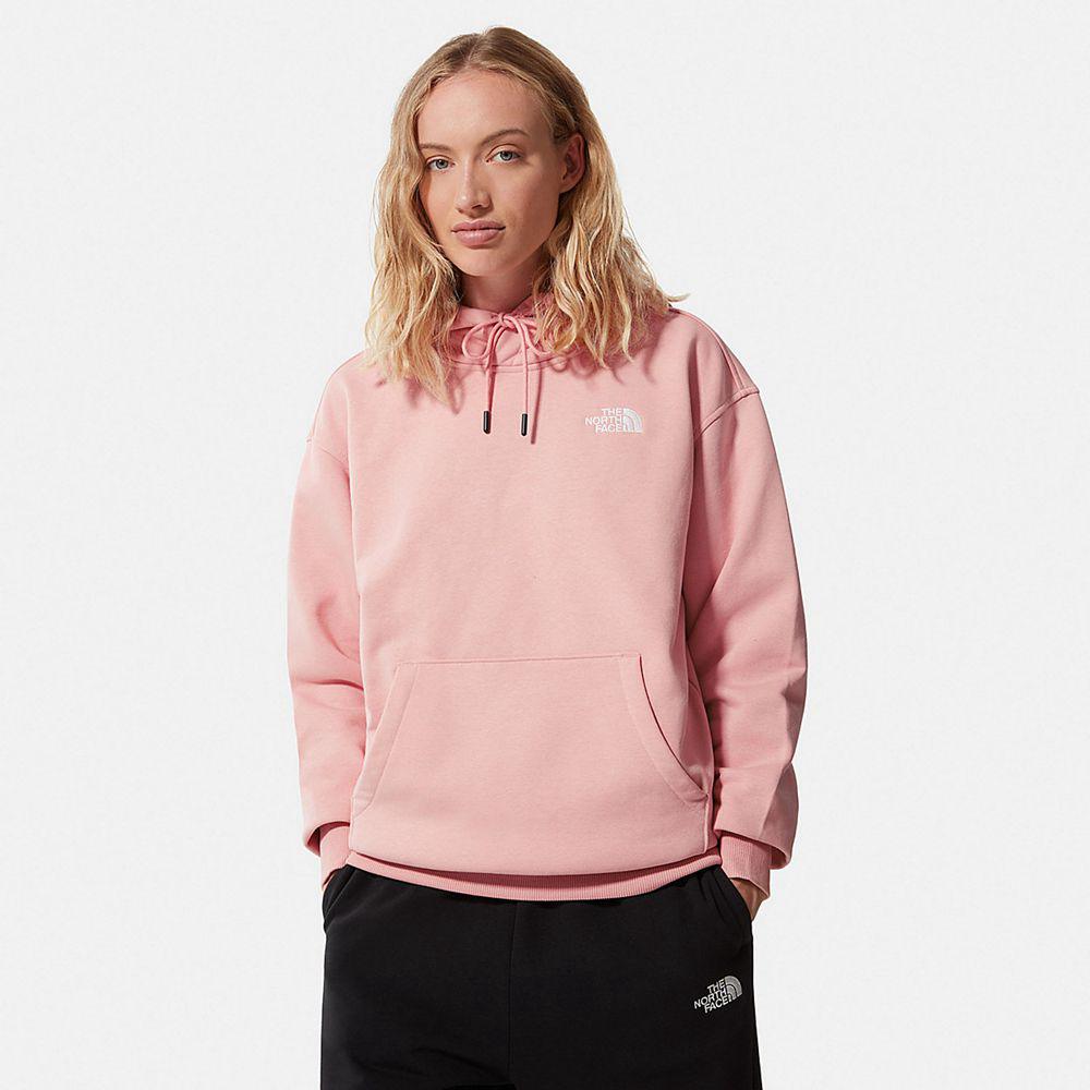 The North Face Oversized Essential Γυναικεια Φούτερ Hoodie - Ροζ (YZRA94052)